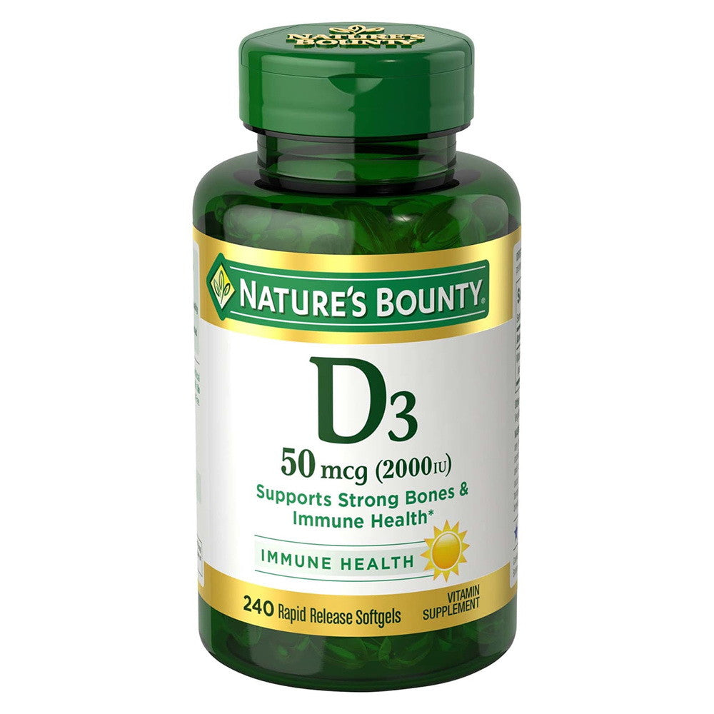 Natures Bounty Vitamin D3 2,000 Iu Rapid Release Liquid Soft Gels, 240 Ea